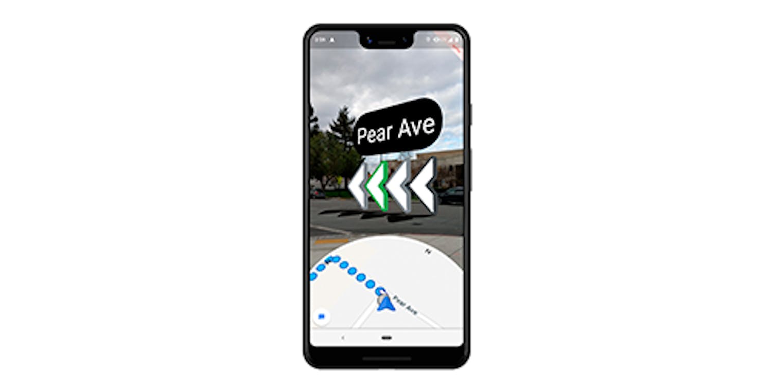 Augmented reality (AR) i Google Maps
